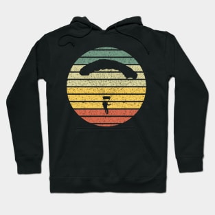 Paraglider Silhouette Vintage Hoodie